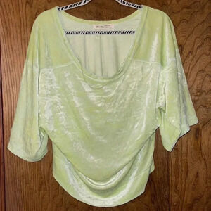 Fp High Low Neon Green Velvet Material